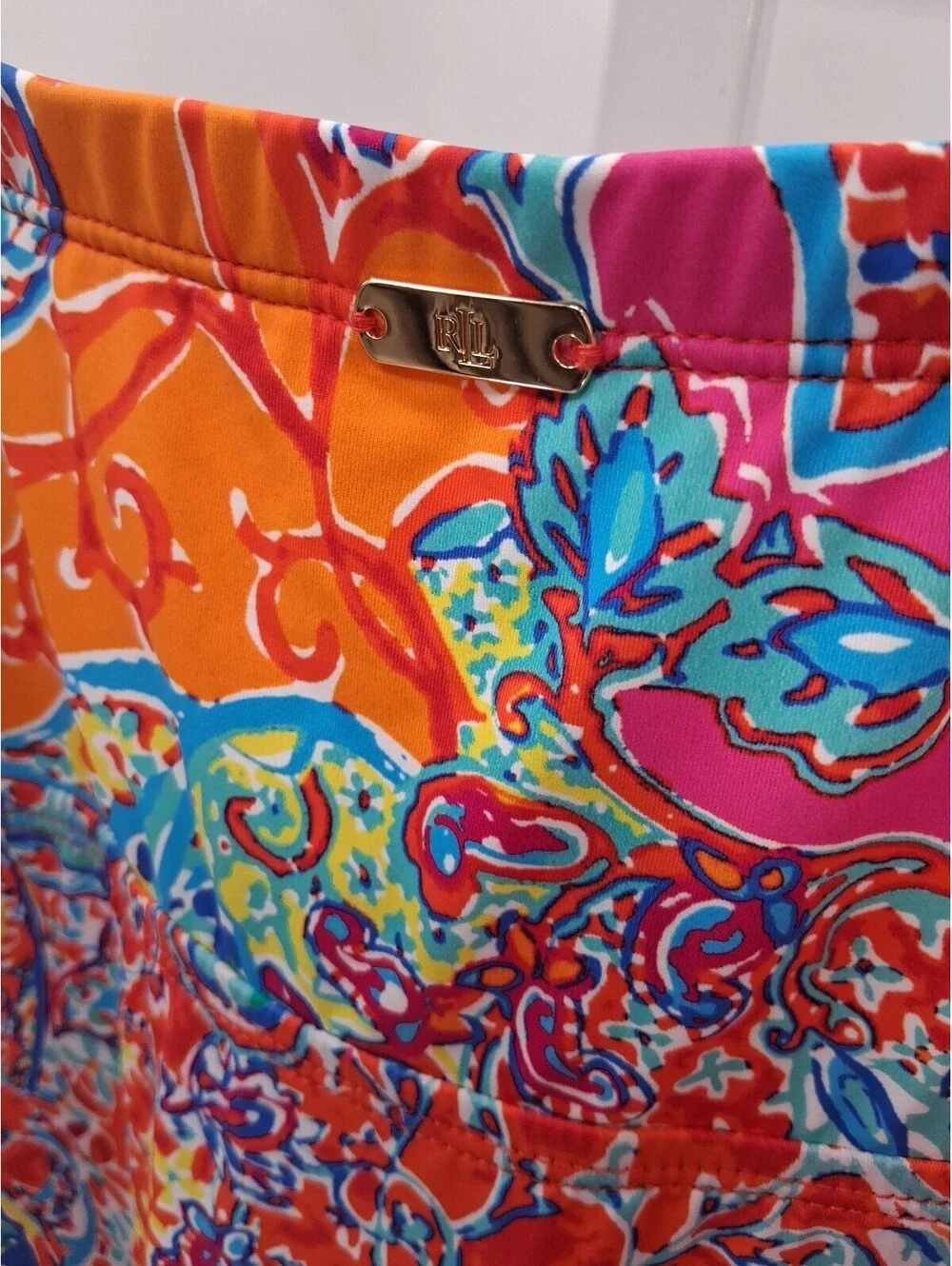 Lauren Ralph Lauren Flyaway One Piece Swimsuit Women's 22w Multicolor Paisley